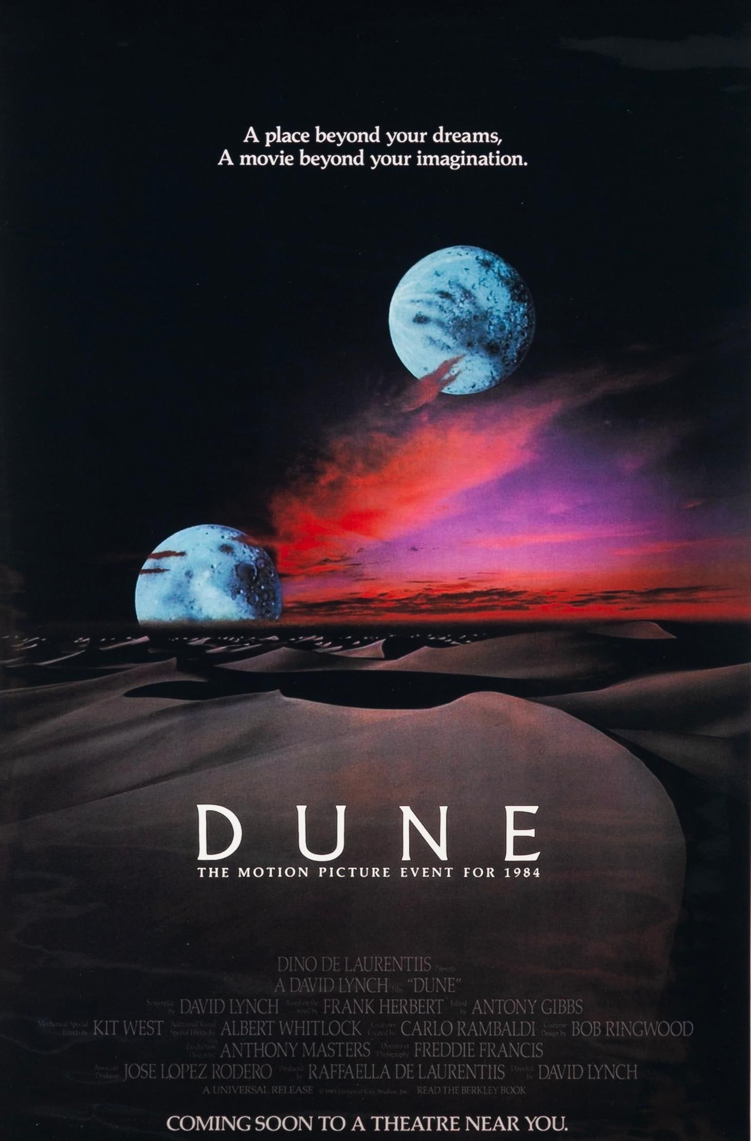 Dune 1984 David Lynch Original Vintage Movie Poster One Sheet: 1984 (1 of 5)