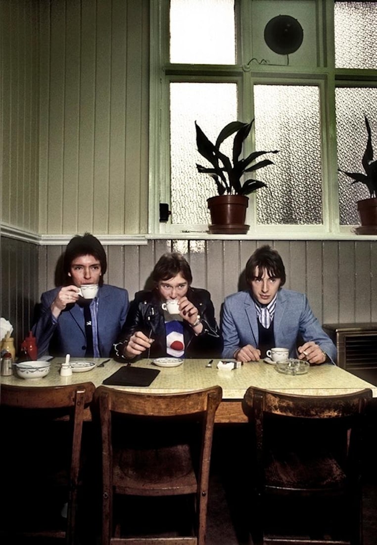 The Jam in the Caf by Martyn Goddard Signed Limited Edition: 1978 (printed later): Title: The Jam in the Caf by Martyn Goddard Signed Limited Edition: 1978 (printed later) Description: The Jam in the Caf The Jam in Soho London Cafe. 1978 Photo by Martyn Goddard Printed 2024. Signed