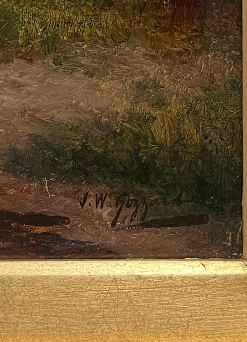 James Walter Gozzard (1888-1950); Fine Victorian British Oil Painting Young Family Walking to Church - 9