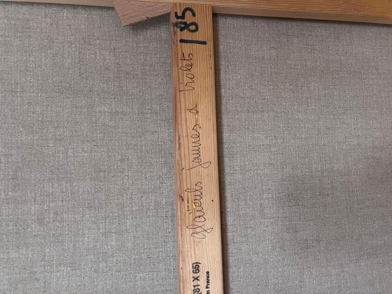 Annie Faure; Purple and Orange Gladiolus Bouquet Still Life 20th Century French Oil Painting - 2