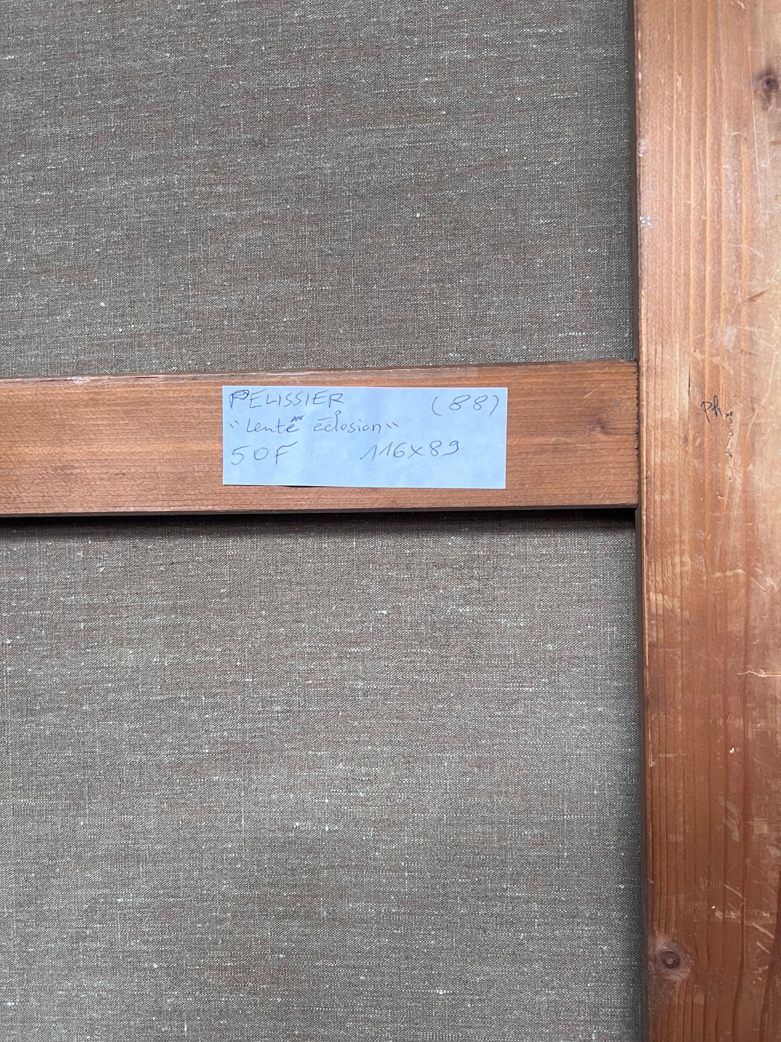 Gilbert Pelissier; Pastel Purple and Yellow Abstract with Quirky Lines French Century Painting, 87 - 2