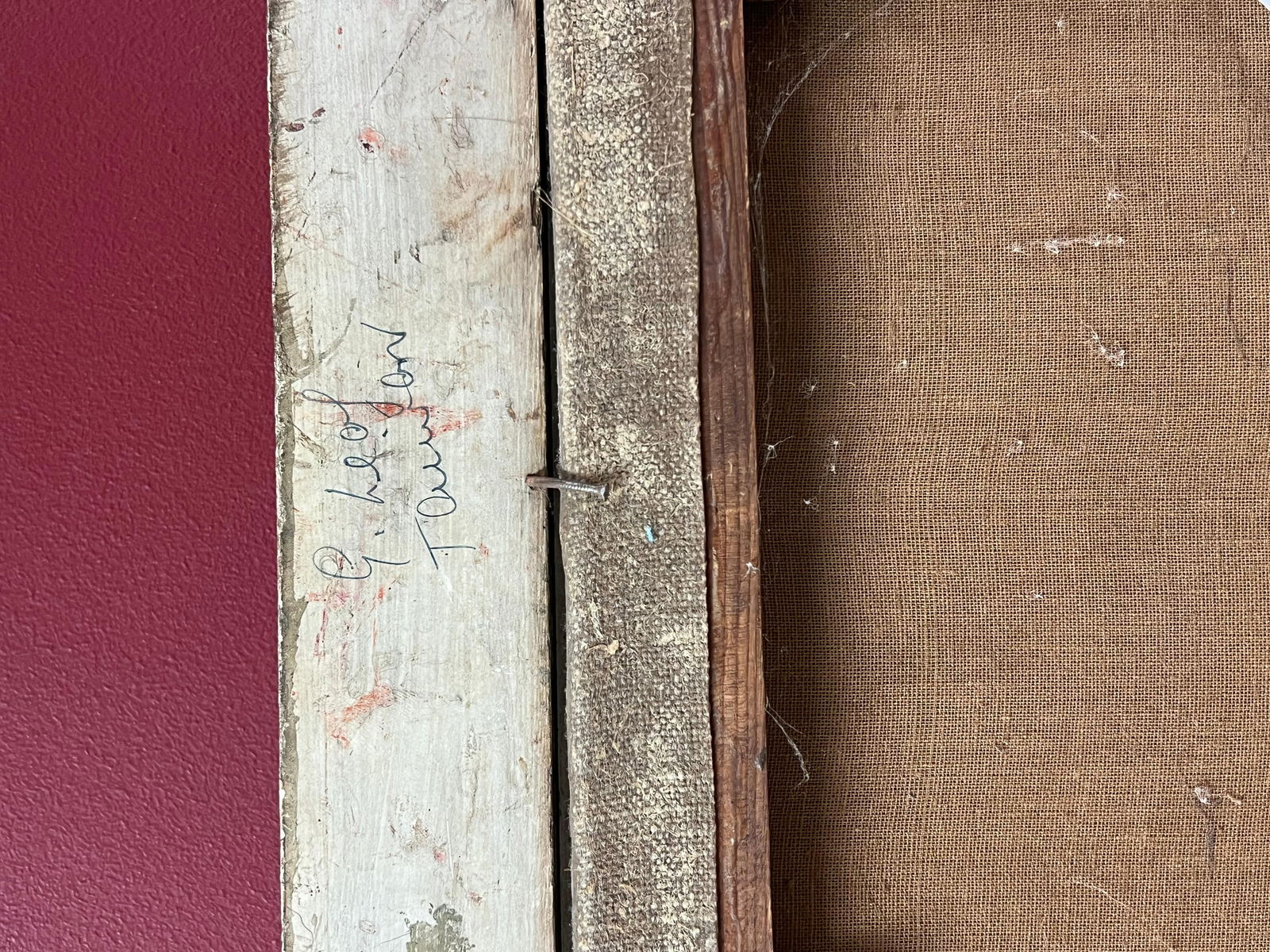 Victorian English; Fine Victorian English Rural Oil Painting Boat on River Farmer and Cattle - 12