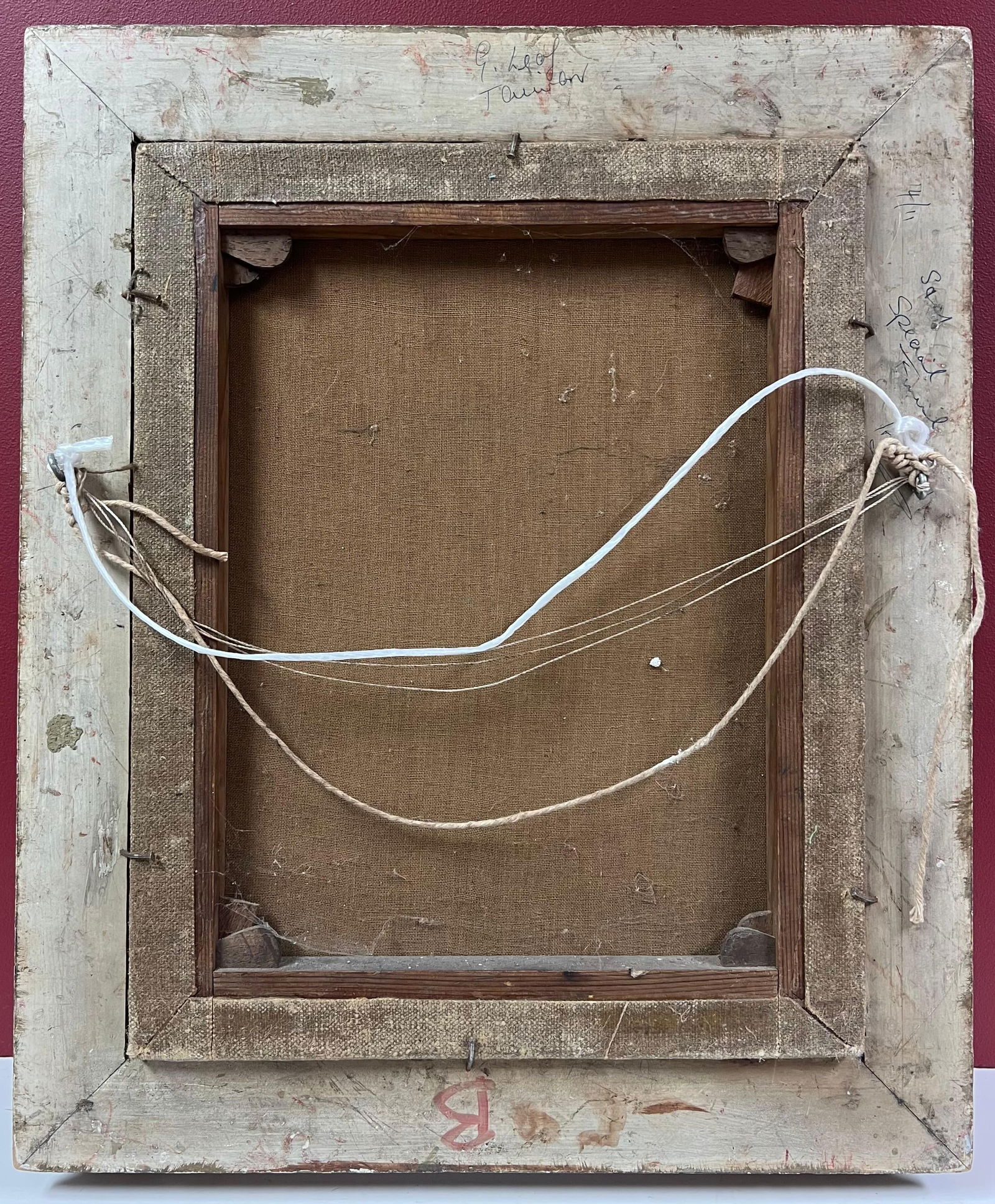 Victorian English; Fine Victorian English Rural Oil Painting Boat on River Farmer and Cattle - 13