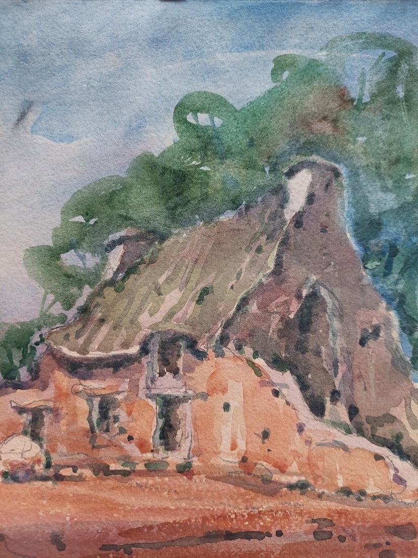 French Modernist Cubist Painting Village Work, 20th Century - 8