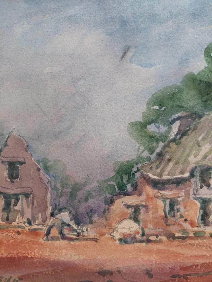 French Modernist Cubist Painting Village Work, 20th Century - 9