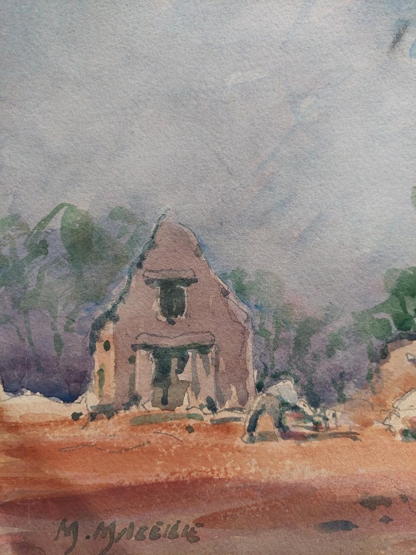 French Modernist Cubist Painting Village Work, 20th Century - 10