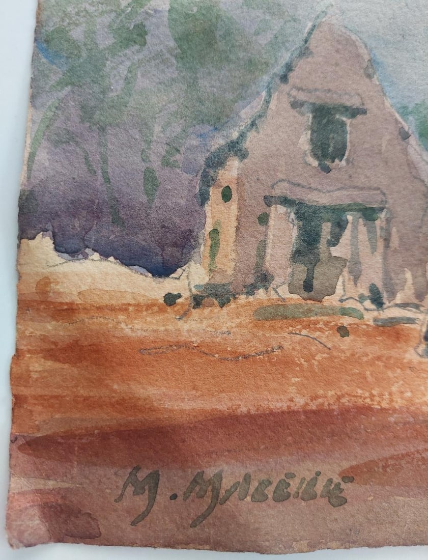 French Modernist Cubist Painting Village Work, 20th Century - 12