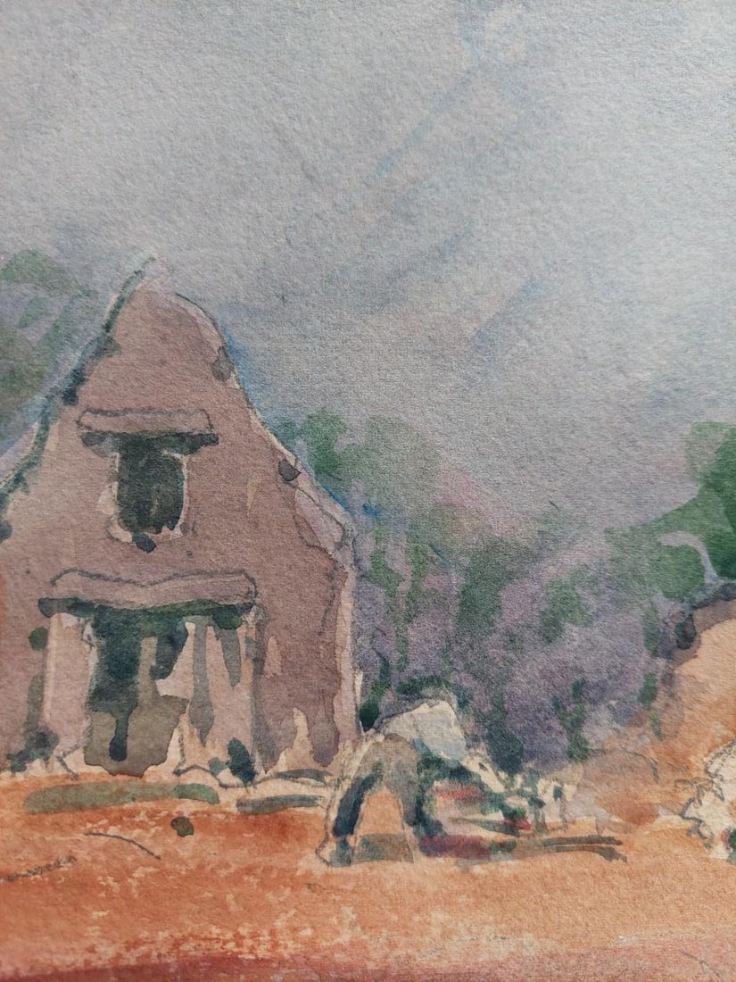 French Modernist Cubist Painting Village Work, 20th Century - 13