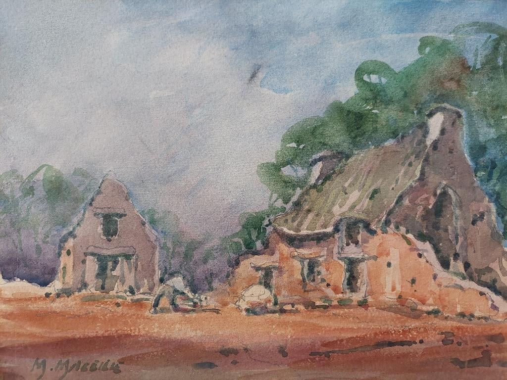 French Modernist Cubist Painting Village Work, 20th Century - 6