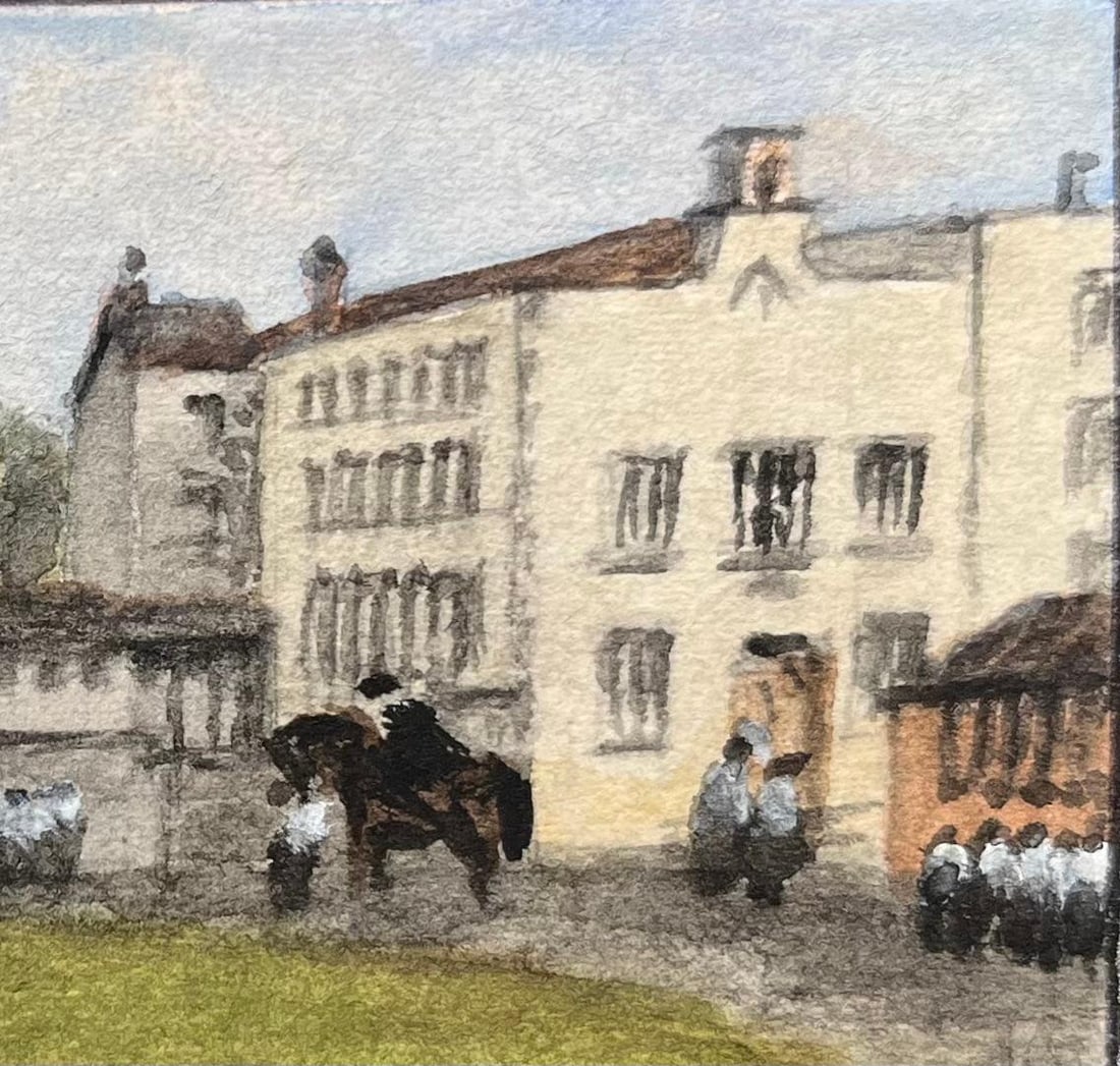 Jack Grunwell; John Wesley Kingswood School Bristol 1830 Historic Minature Watercolor - 4