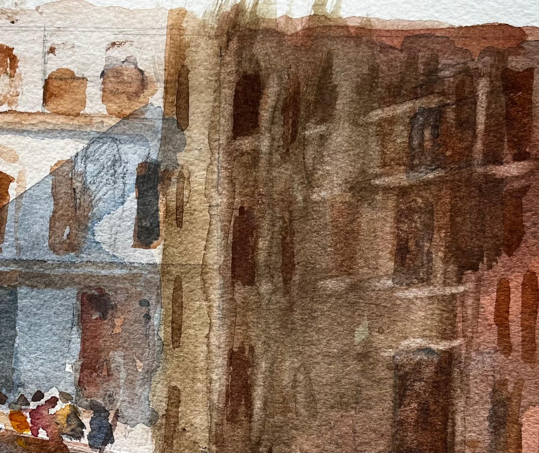 Anthony Herbert; Venice Canal Scene with Gondolas Signed Watercolour by Tony Herbert - 10