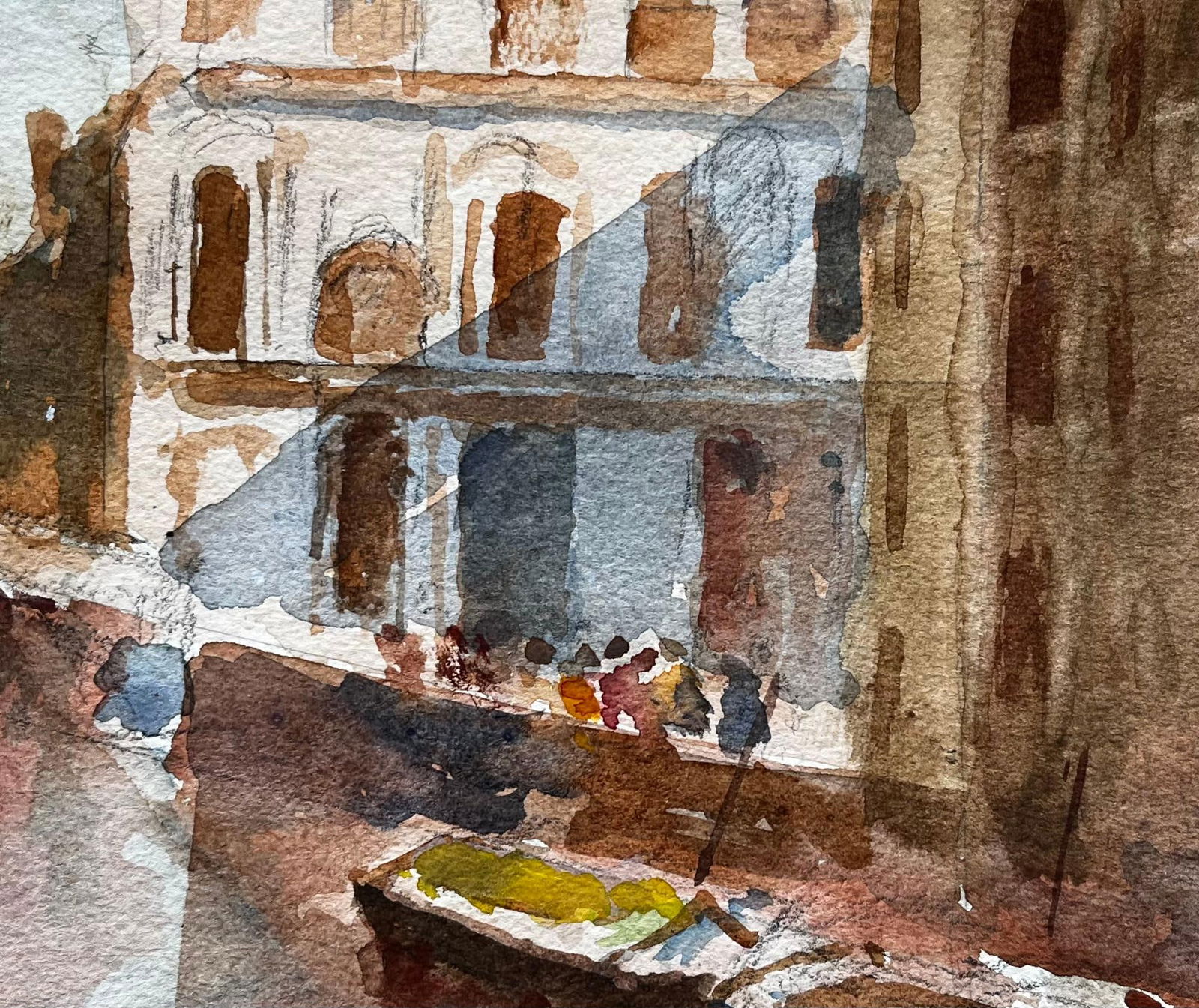 Anthony Herbert; Venice Canal Scene with Gondolas Signed Watercolour by Tony Herbert - 12