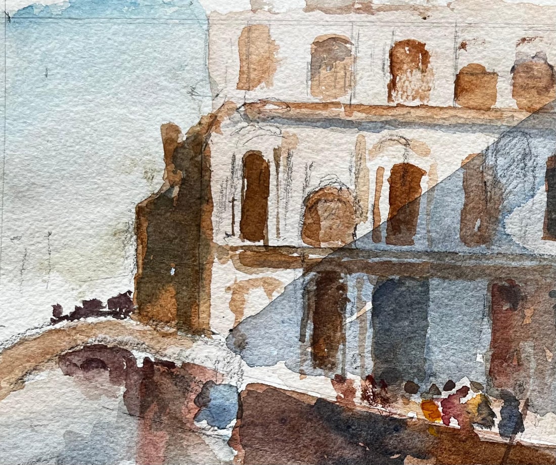 Anthony Herbert; Venice Canal Scene with Gondolas Signed Watercolour by Tony Herbert - 19