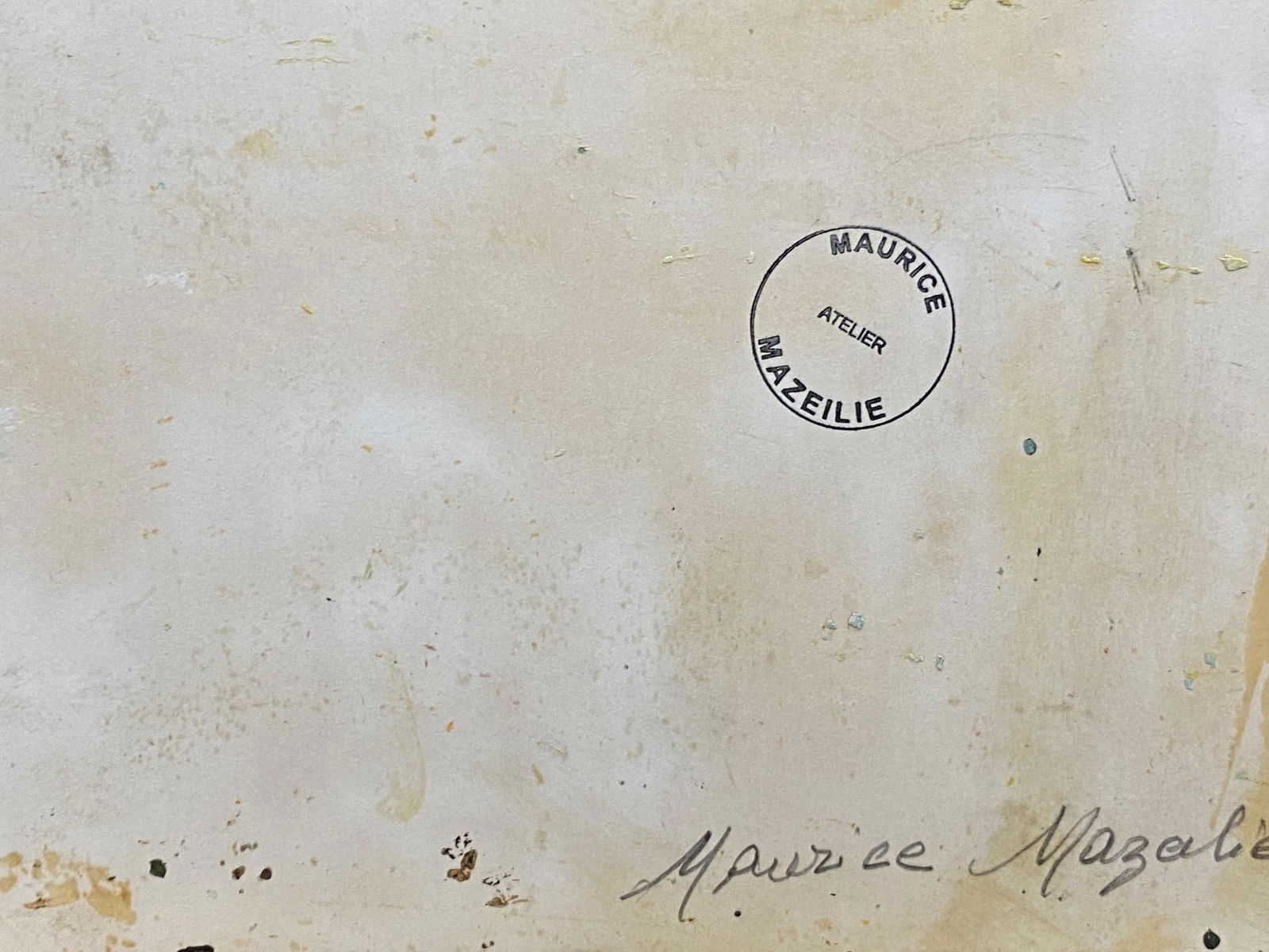 French Impressionist Signed Oil, Bright Blue Sky over Forest Landscape, 20th Century - 6