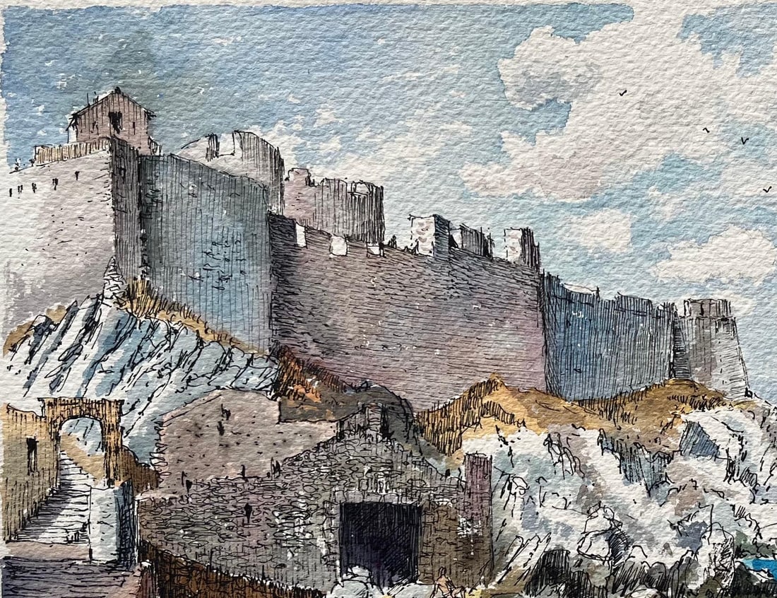 Robert Lepine (1929 - 2017); French Watercolor of Château d’If Marseille Watercolor with - 10
