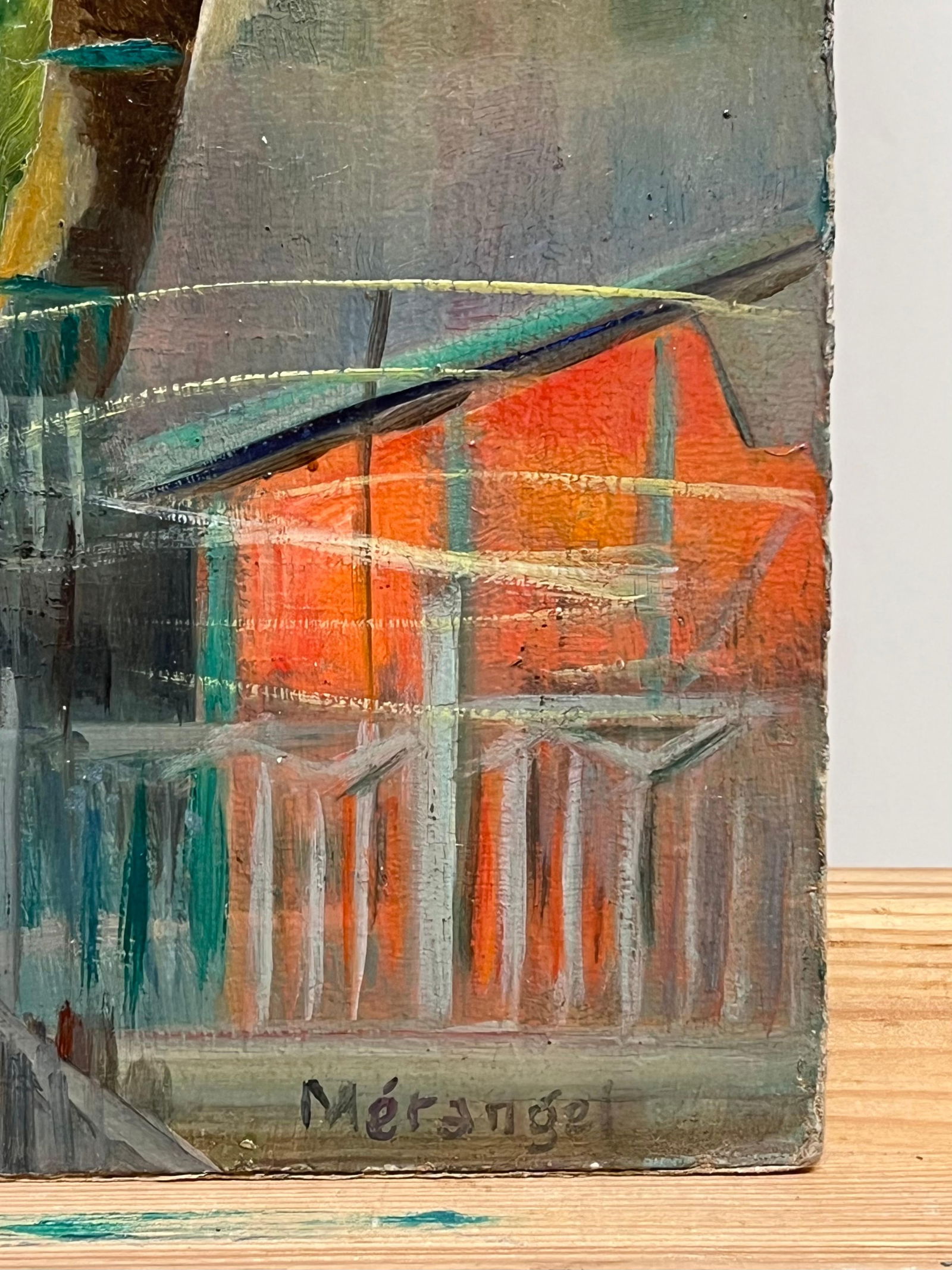 Ecole de Paris; 1930's Ecole de Paris Oil Painting Lady Walking in Garden Fauvist Influence - 6