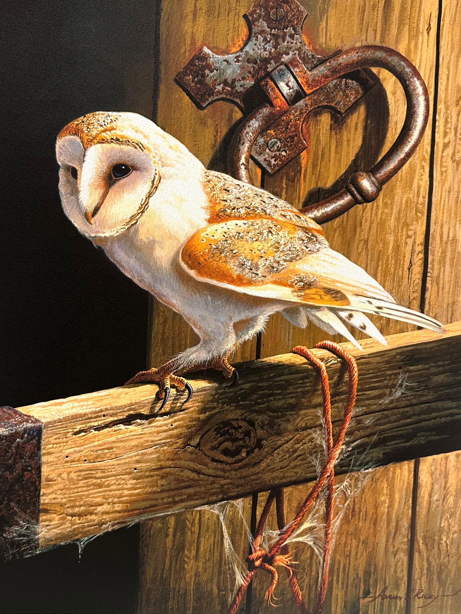 Adrian Rigby; Barn Owl Beautiful Quality British Wildlife Artist Limited Edition Signed Print, 2006 - 4