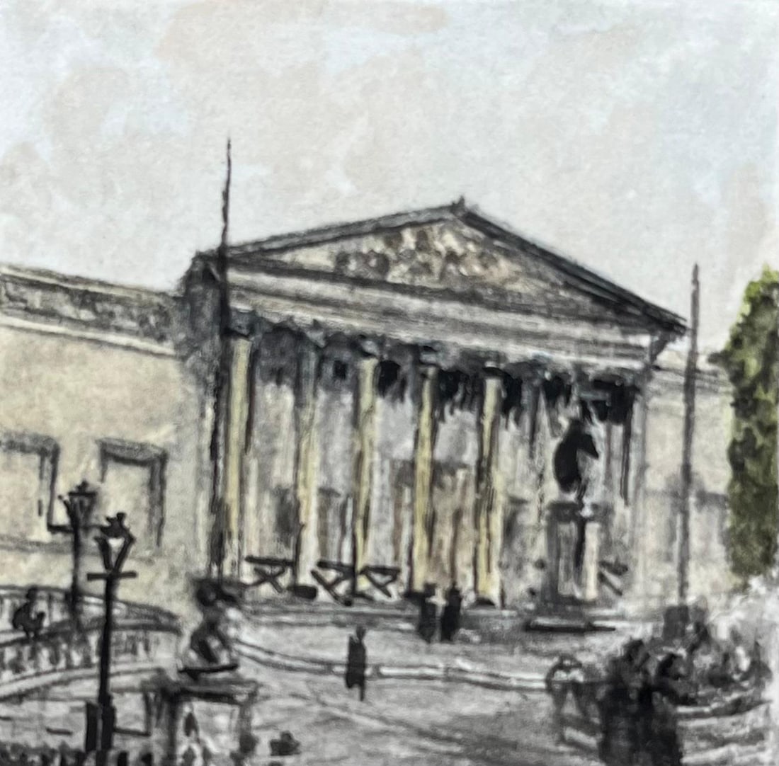 Jack Grunwell; Miniature Watercolor of Victoria Rooms University of Bristol Department of Music - 4