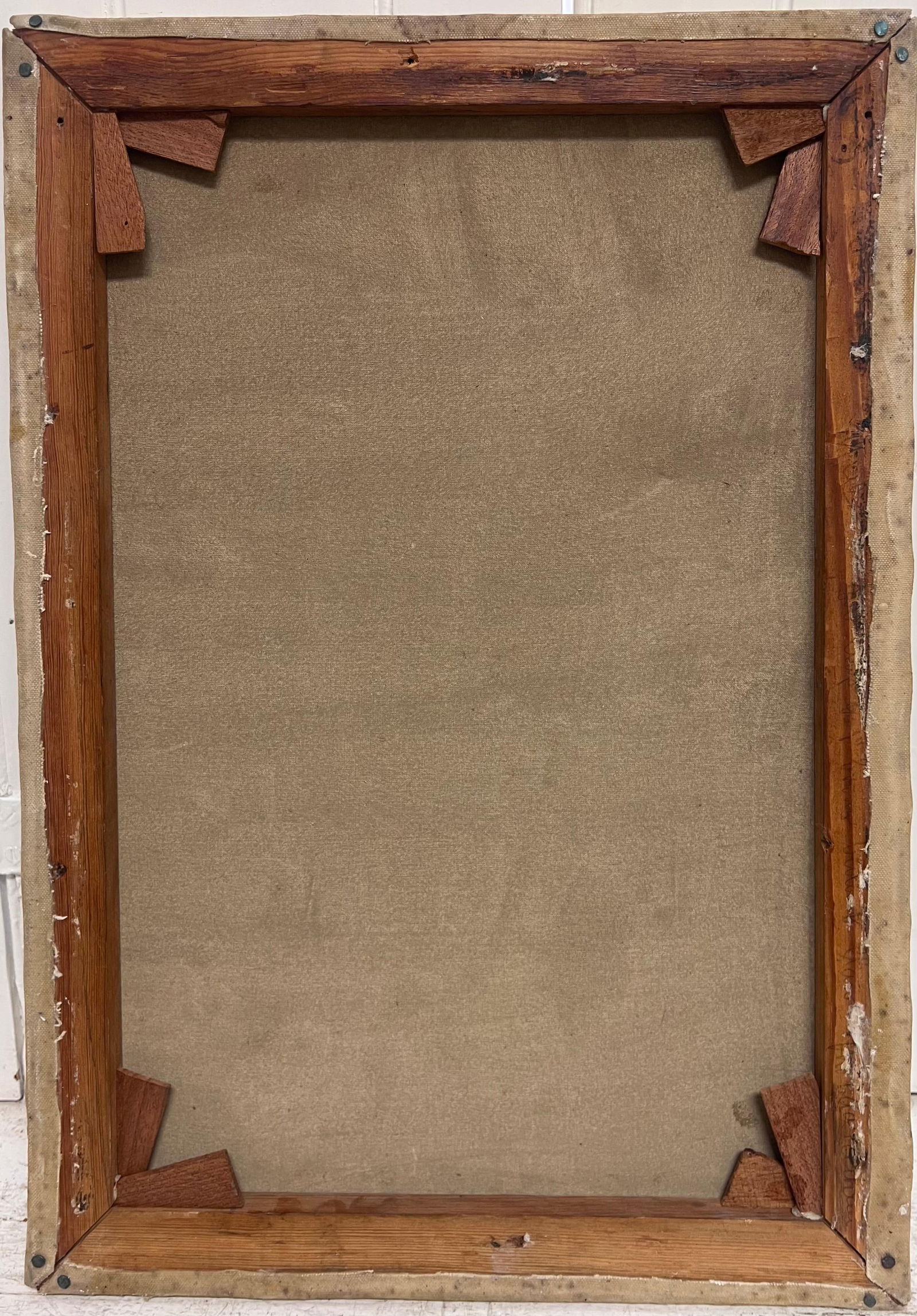 Early 20th Century English School; Antique English Oil Painting Old Tudor House and Flower Garden - 11