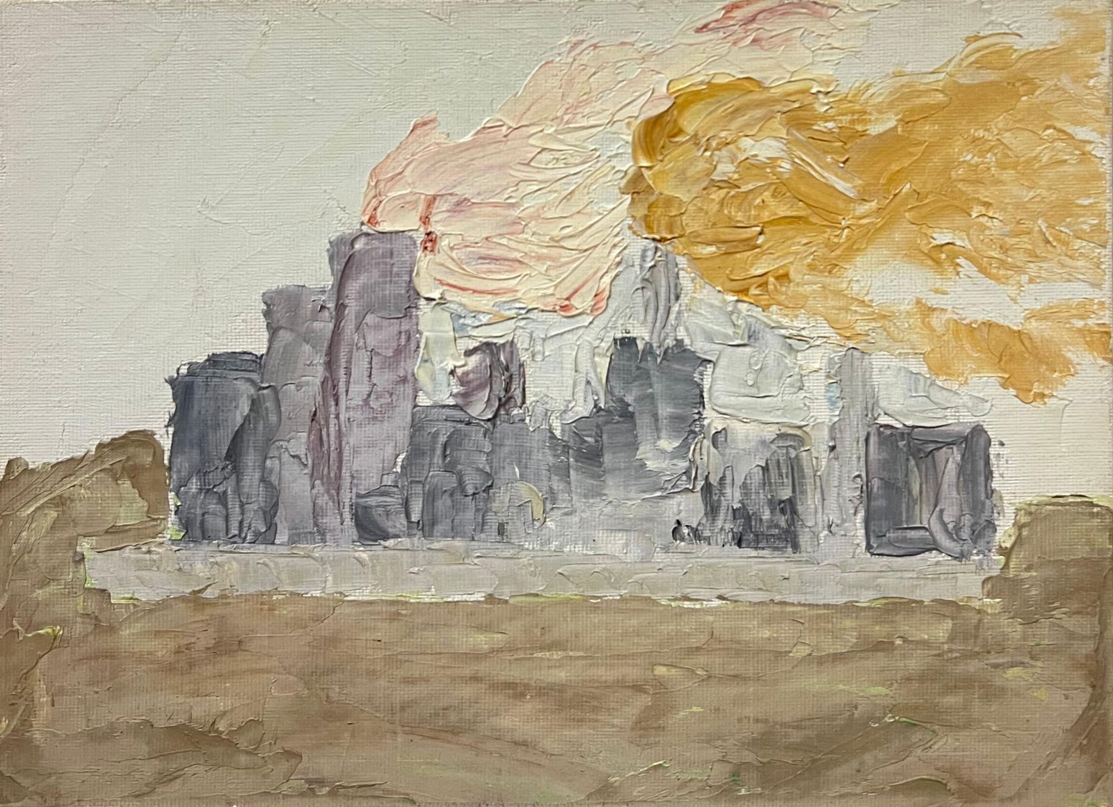 GENEVIEVE ZONDERVAN (1922-2013); French Post Impressionist Factory and Rising Smoke Landscape - 13