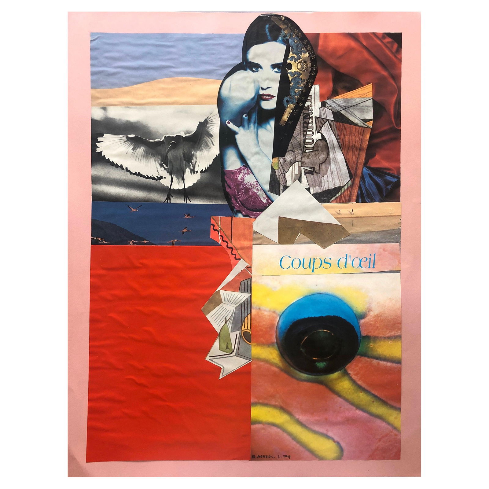 Bernard Herzog; 20th Paris School Collage Cutout Artwork Wonderful Interior Design Options!, 20th - 4