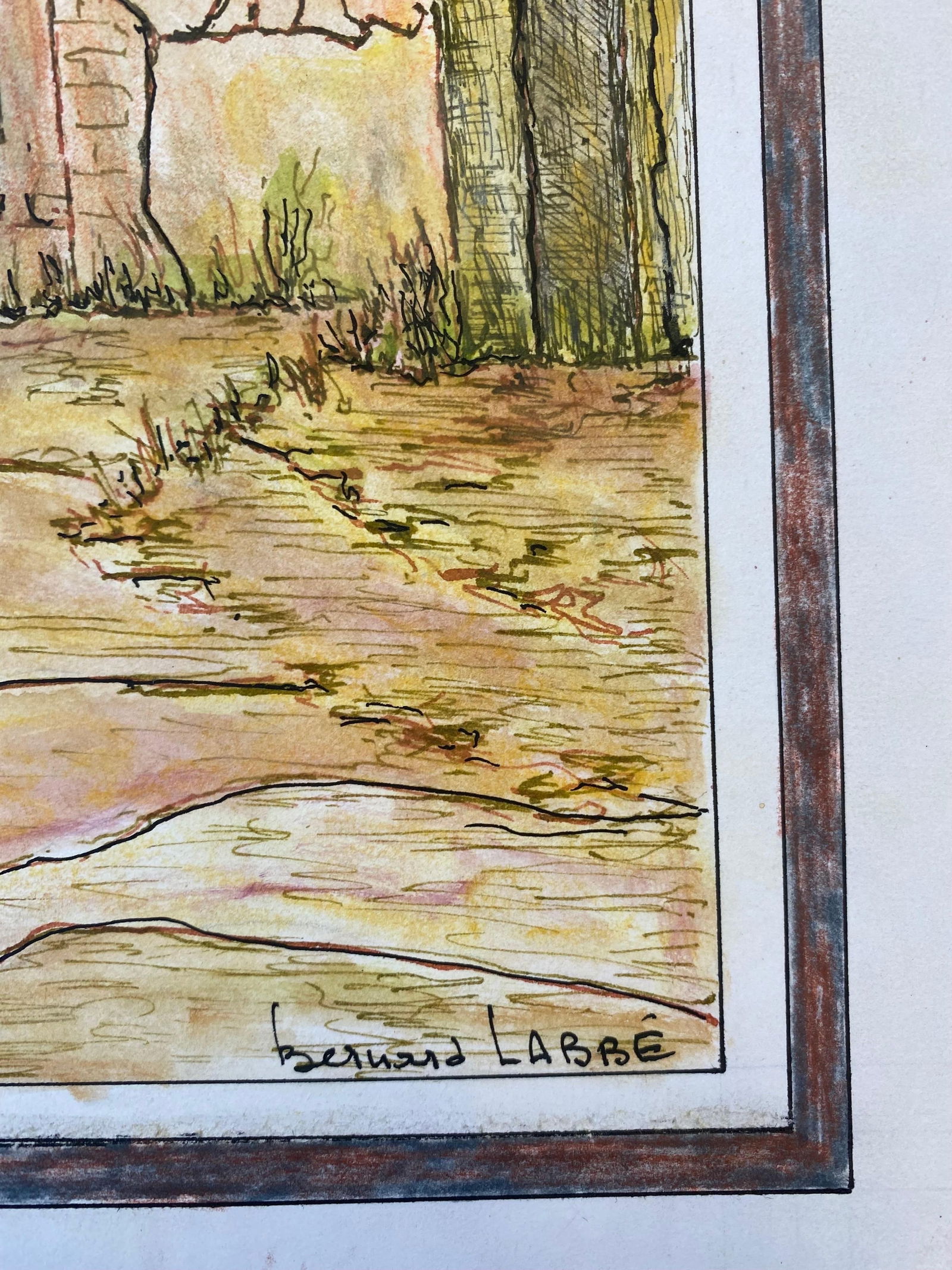 1950's French Modernist/ Cubist Painting Signed, Vintage French Building, 1950 - 9