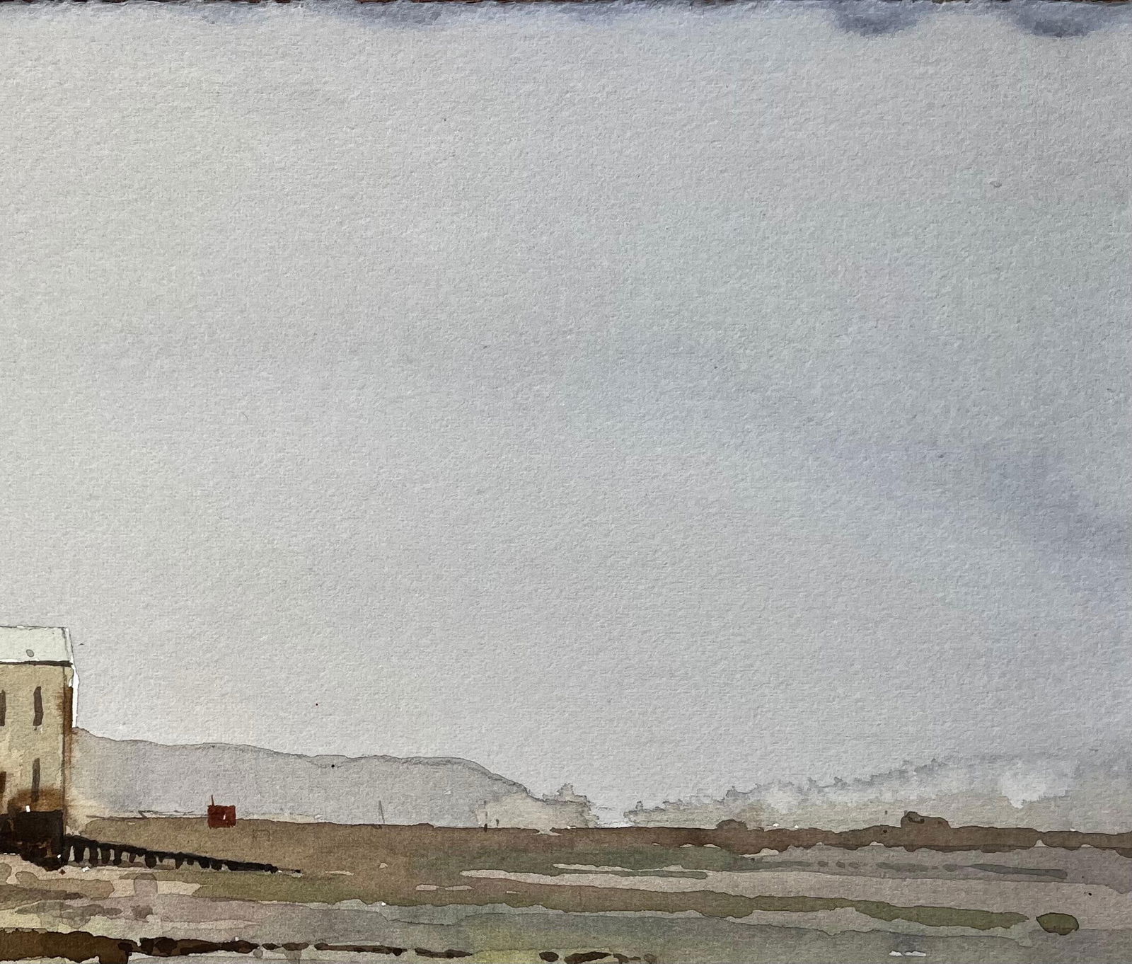 Anthony Herbert; Low Tide Coastal Scene Appledore Harbour Devon Watercolour Landscape 1987, 1987 - 9