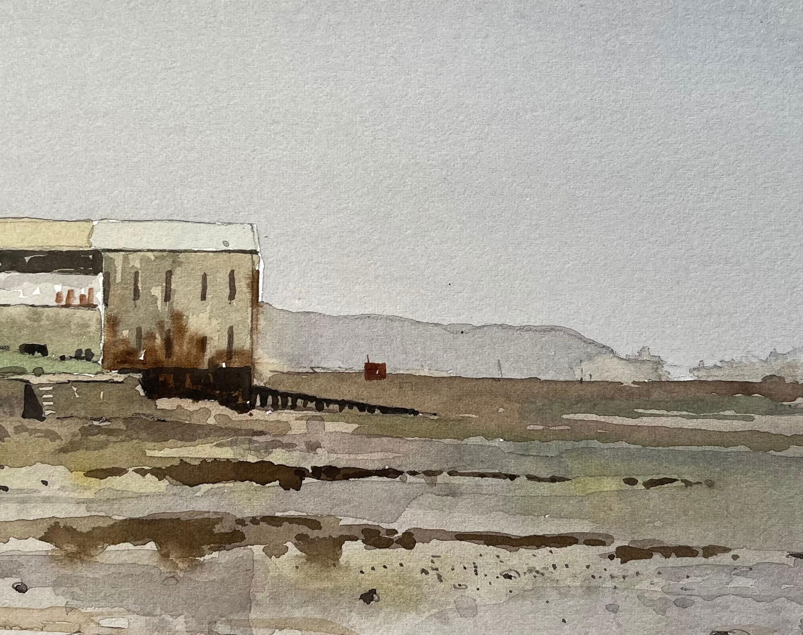 Anthony Herbert; Low Tide Coastal Scene Appledore Harbour Devon Watercolour Landscape 1987, 1987 - 10