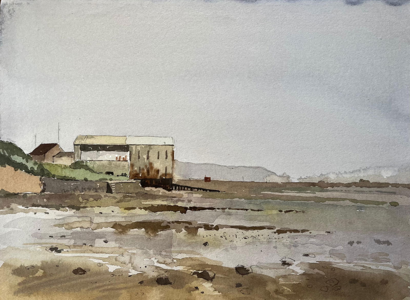Anthony Herbert; Low Tide Coastal Scene Appledore Harbour Devon Watercolour Landscape 1987, 1987 (1 of 14)