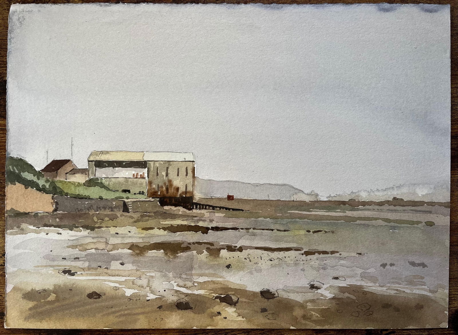 Anthony Herbert; Low Tide Coastal Scene Appledore Harbour Devon Watercolour Landscape 1987, 1987 - 14