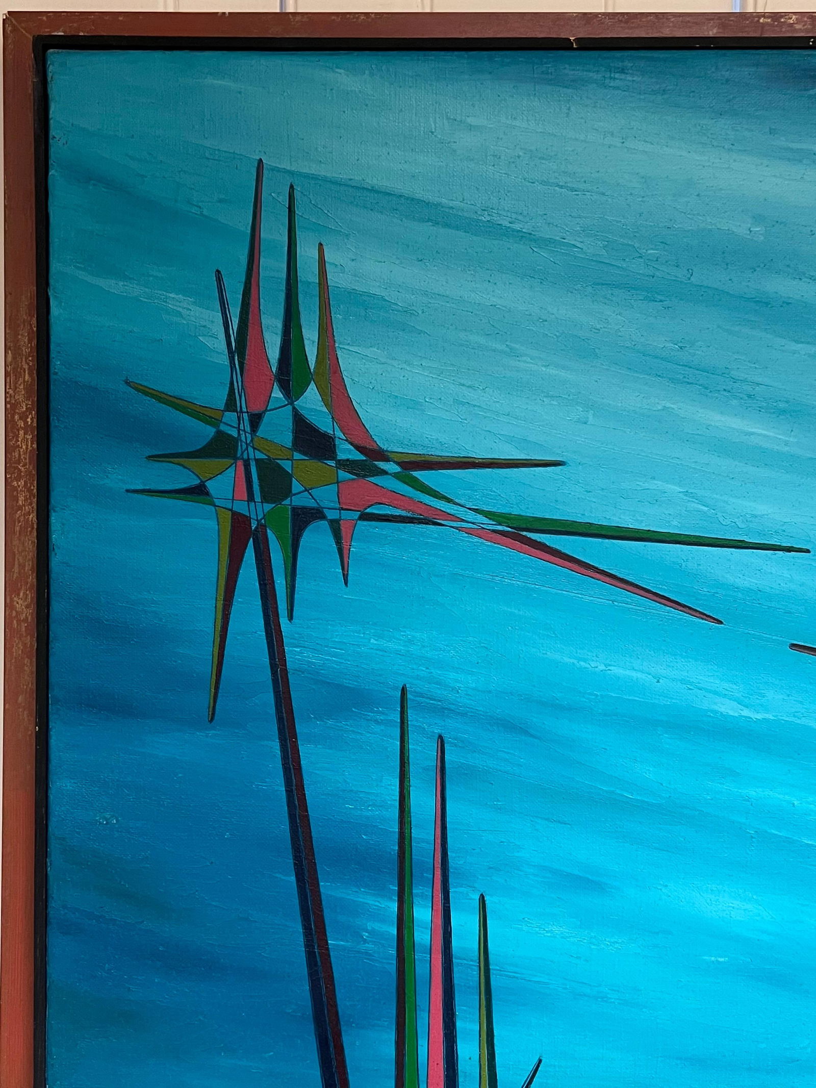 Serge Guerin (1916); 20th Century French Geometric Abstract Surrealist Composition Large Oil - 8