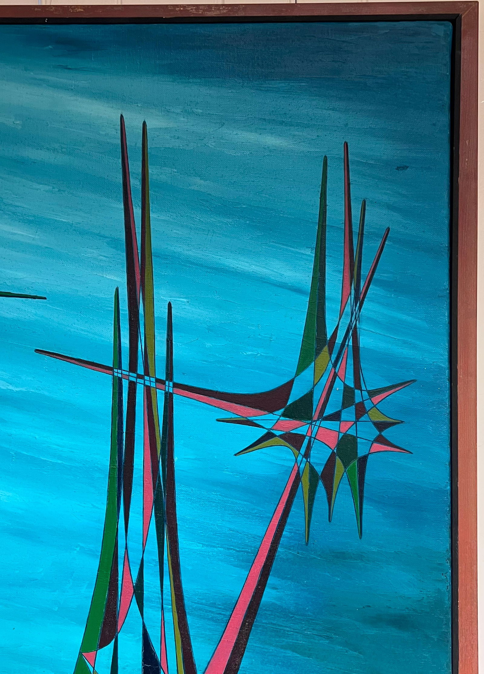 Serge Guerin (1916); 20th Century French Geometric Abstract Surrealist Composition Large Oil - 15