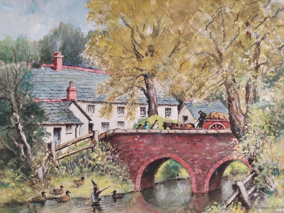 English School; 20th Century Traditional English Painting Derrington Mill Holsworthy Devon, 20th - 6