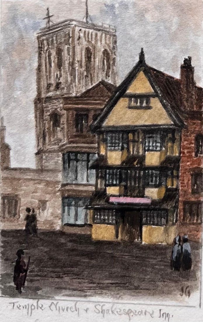 Jack Grunwell; Set of Four Miniature Watercolors of Bristol Civic and Historic Landmarks - 18