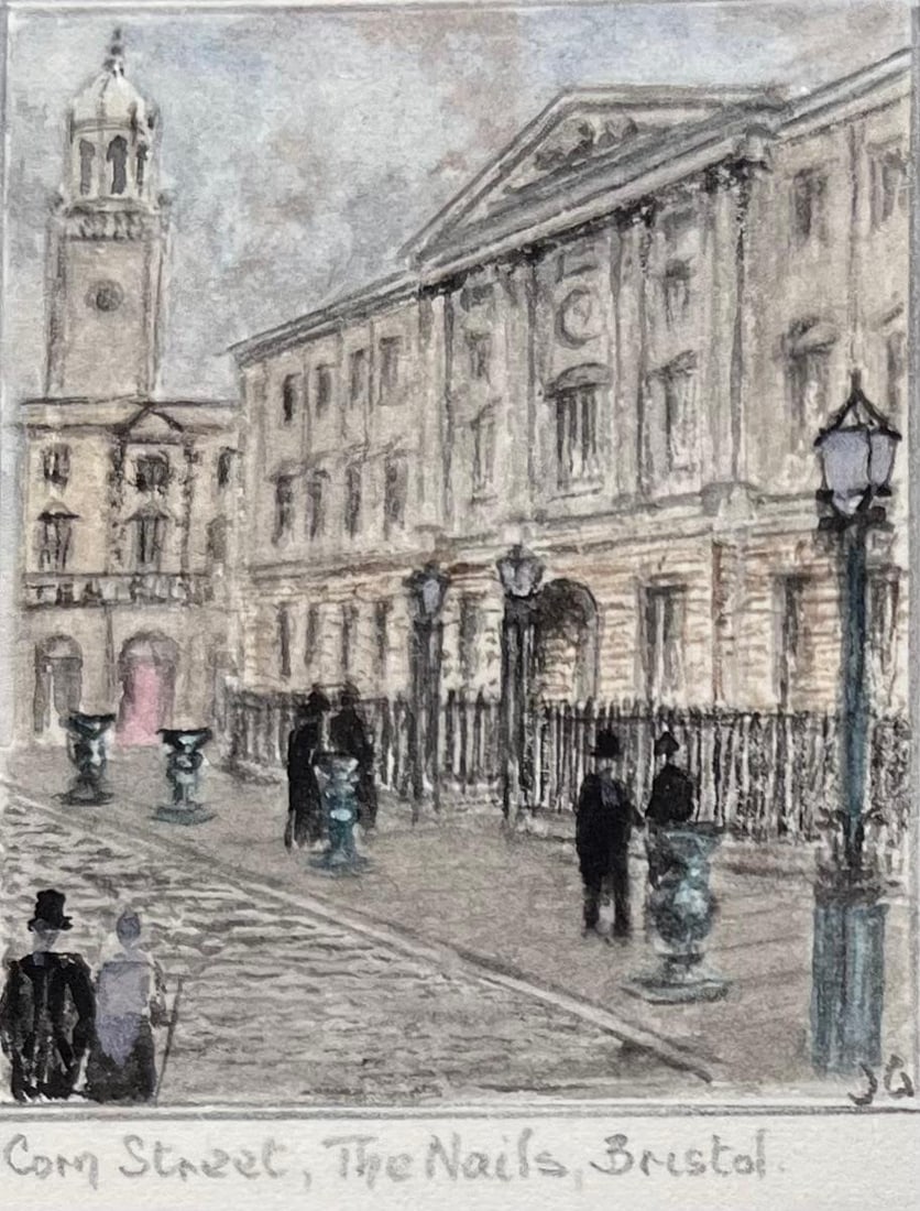 Jack Grunwell; Set of Four Miniature Watercolors of Bristol Civic and Historic Landmarks - 2