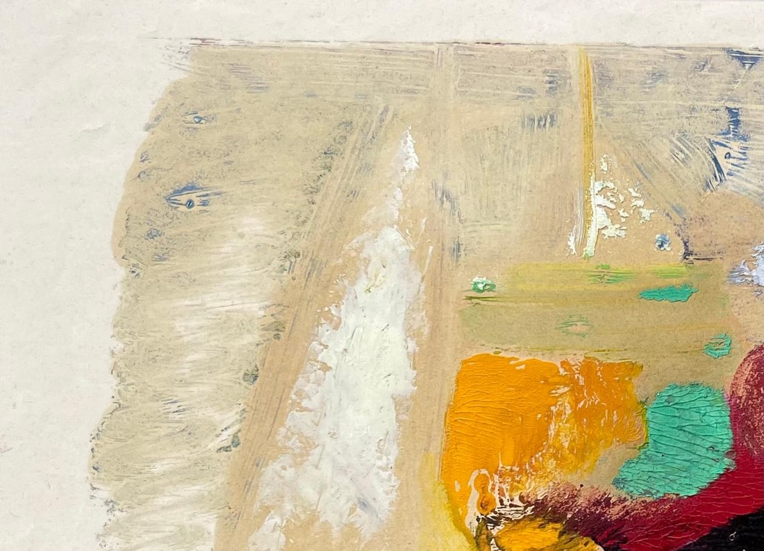 Anne Marie Migette Perard; Mid-Century French Abstract Still Life With Fruit and Glass in Bold Oil - 12