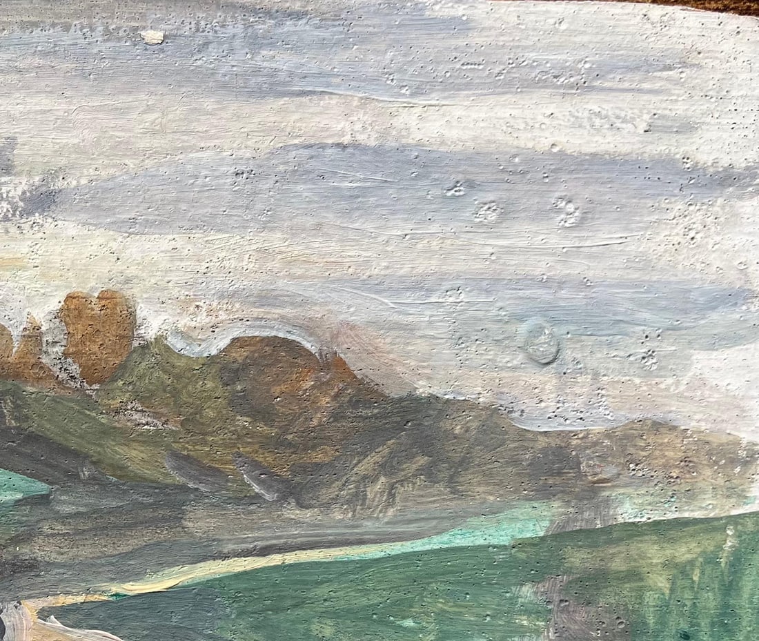 Bernadette Kelly; French Impressionist Oil Painting of a Lone Figure in a Rolling Landscape - 12