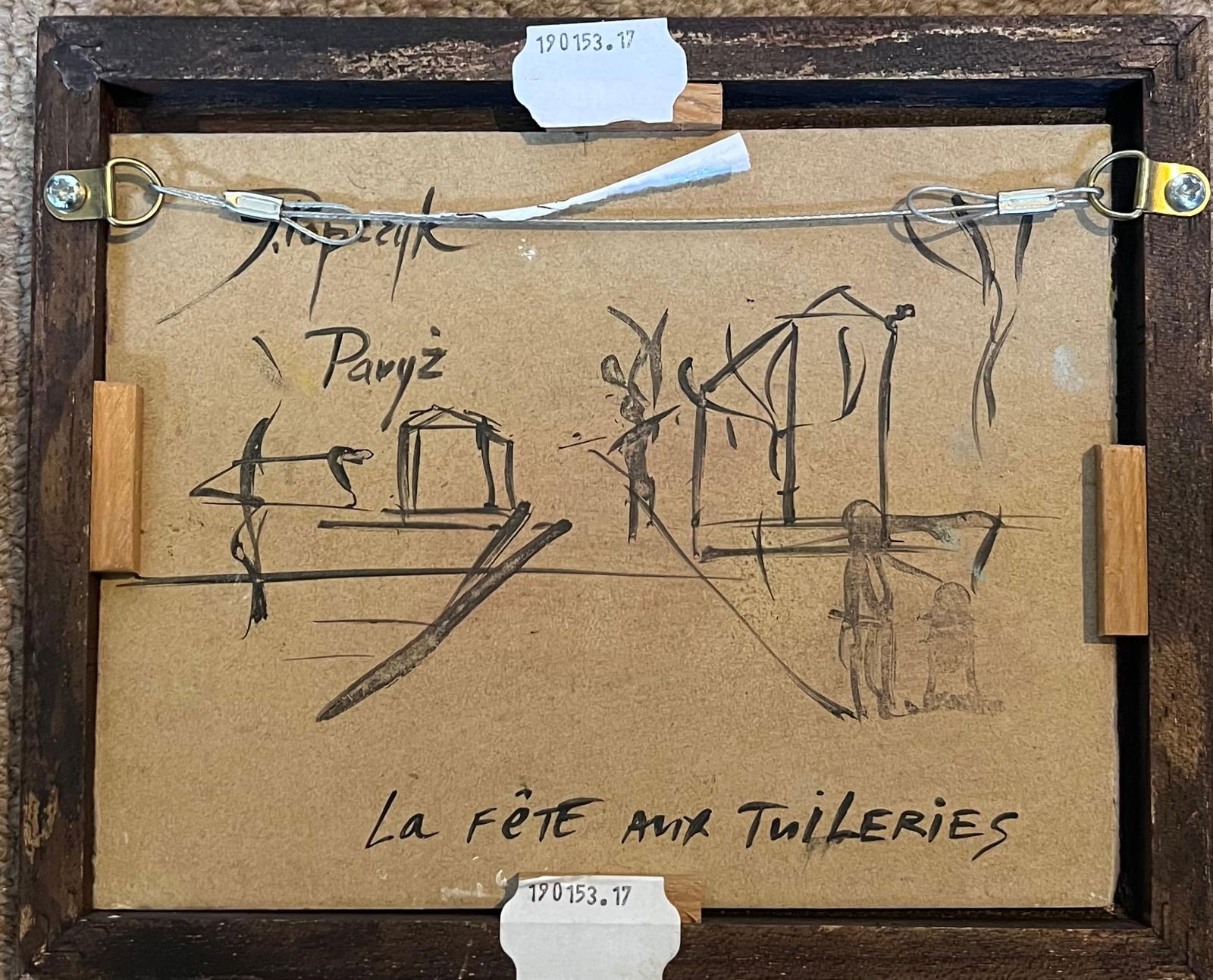 Josef Popczyk; Polish/ French Mid 20th Century Signed Oi Figures in Paris Busy Street Scene - 6