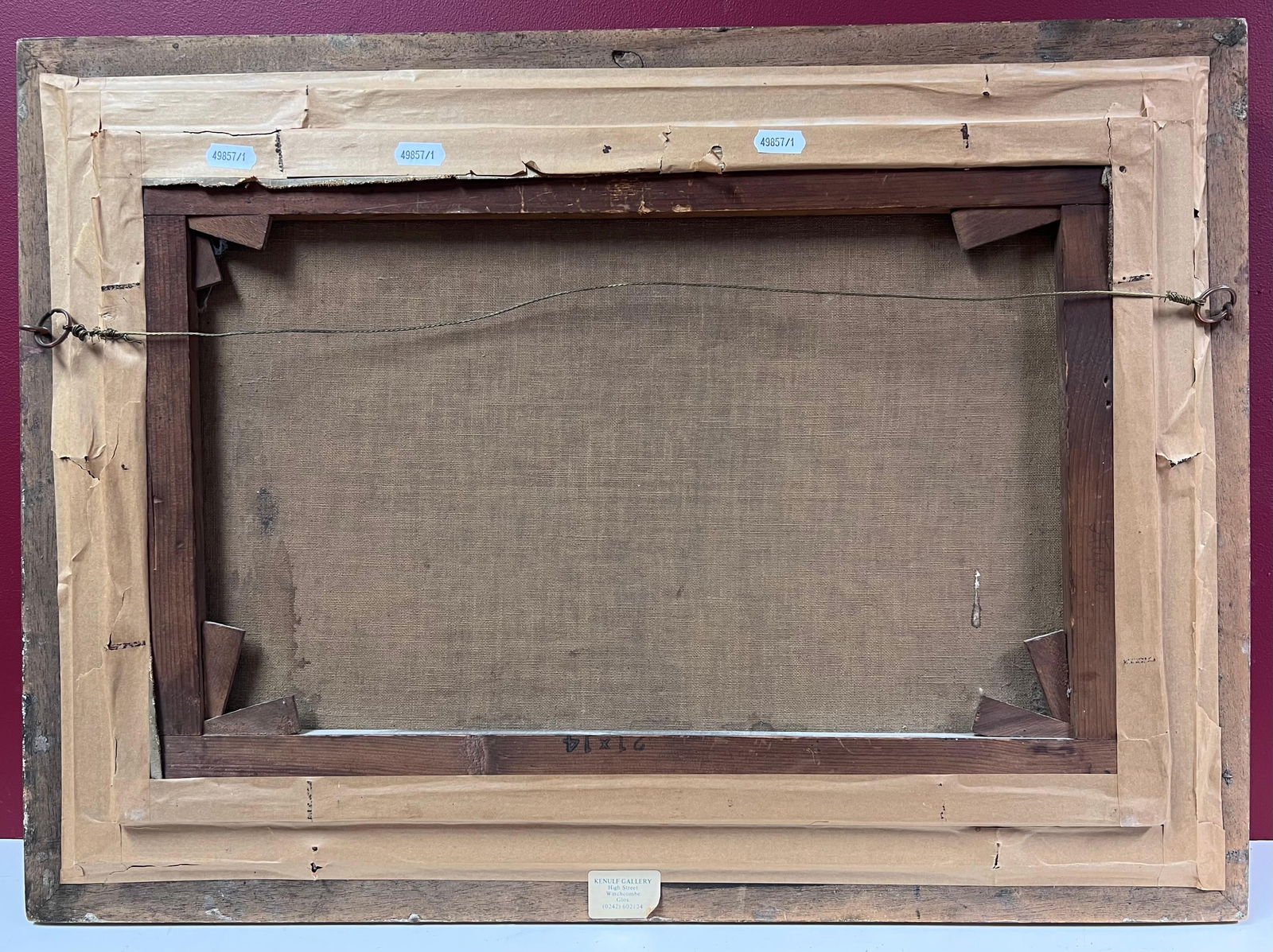 Autumnal Woodland Pathway Antique English Oil Painting in Gilt Frame - 3