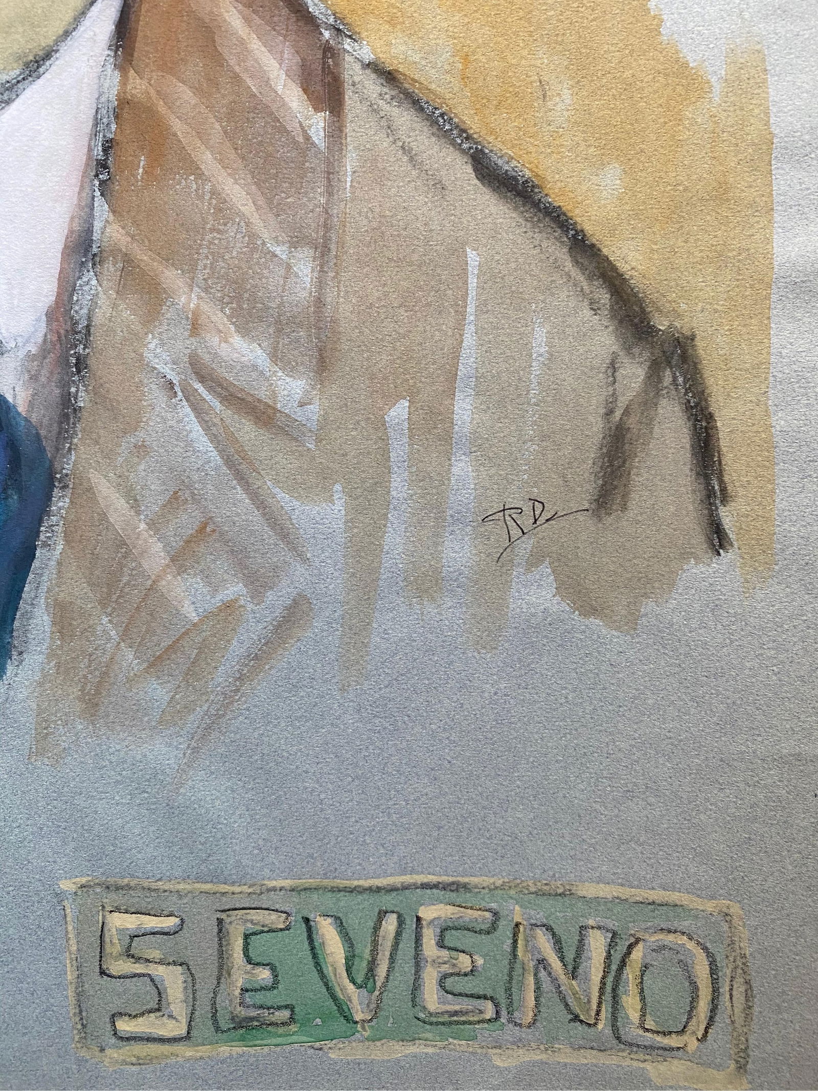 1960's French Portrait Grumpy Man Caricature, circa 1960s - 8