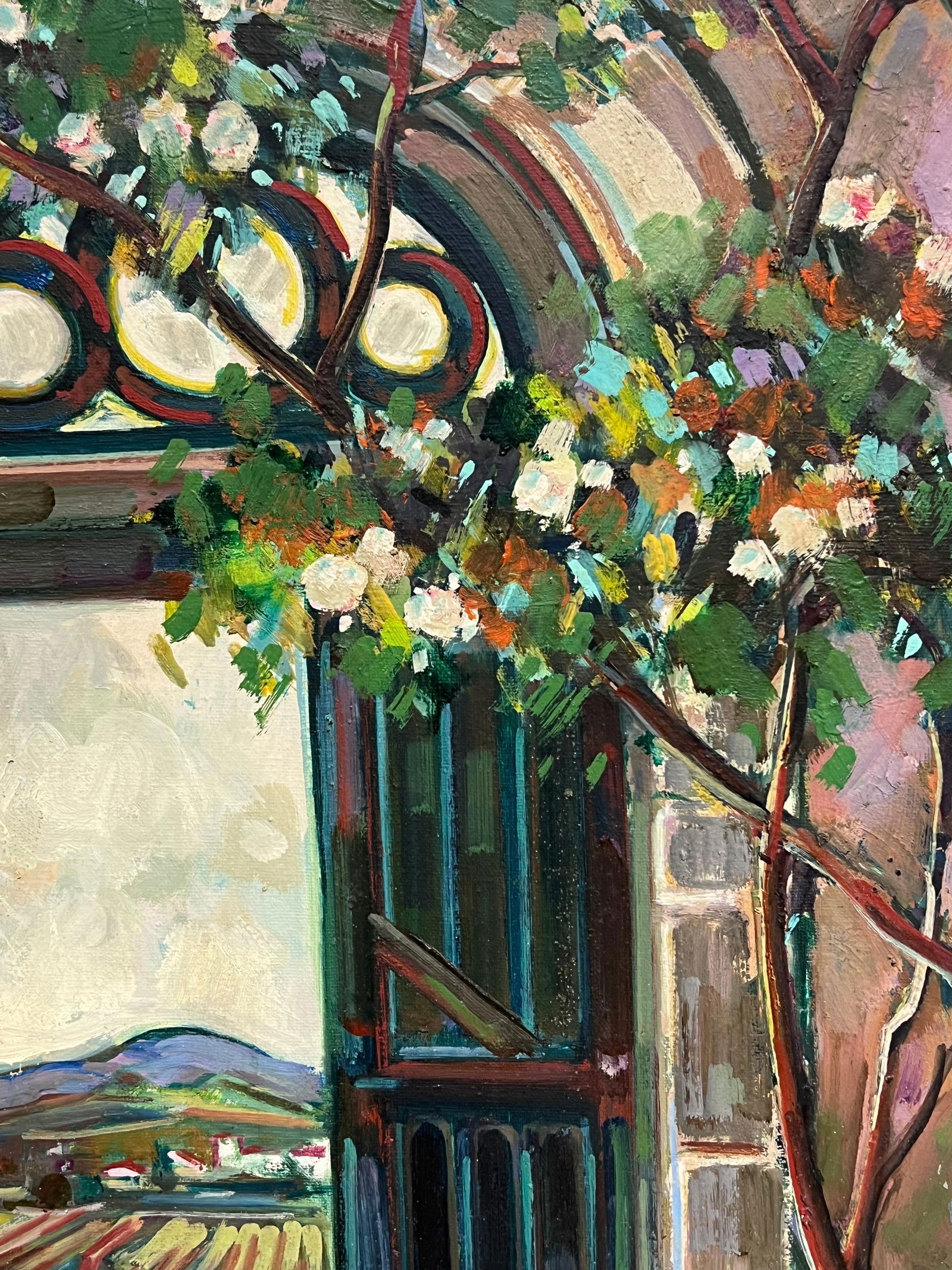 Max Toutain; Green Garden Gate Leading to The Valley French Post Impressionist Painting - 8