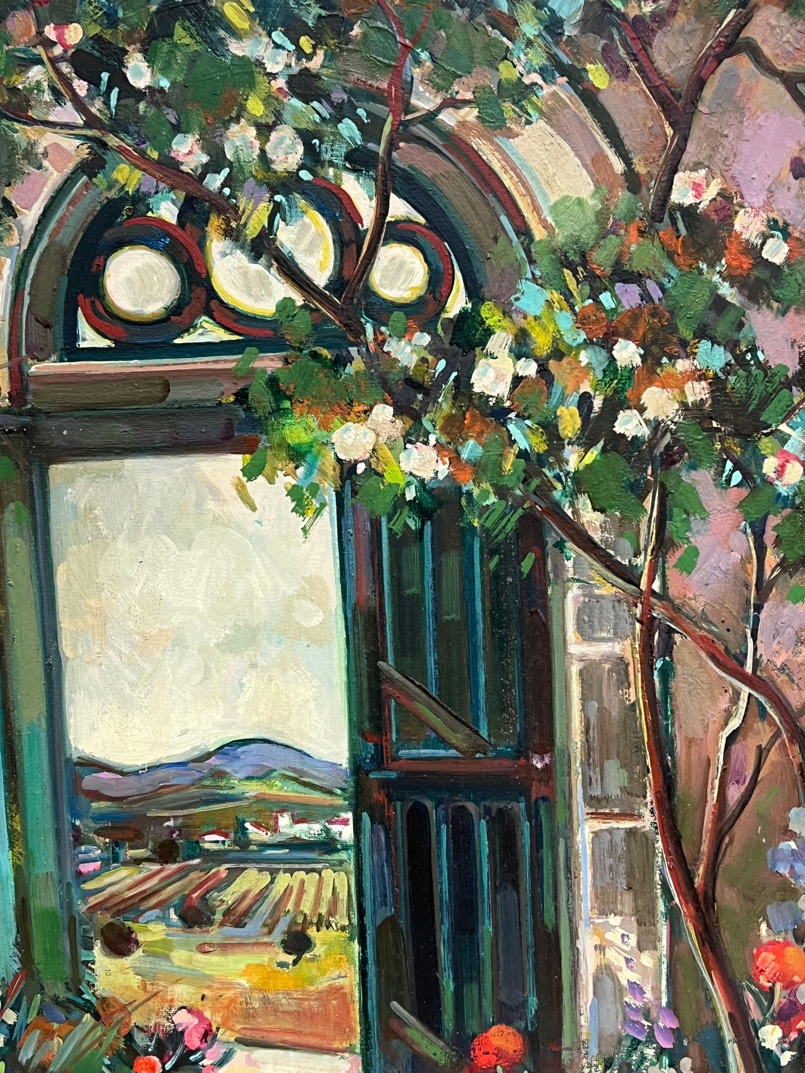Max Toutain; Green Garden Gate Leading to The Valley French Post Impressionist Painting - 14
