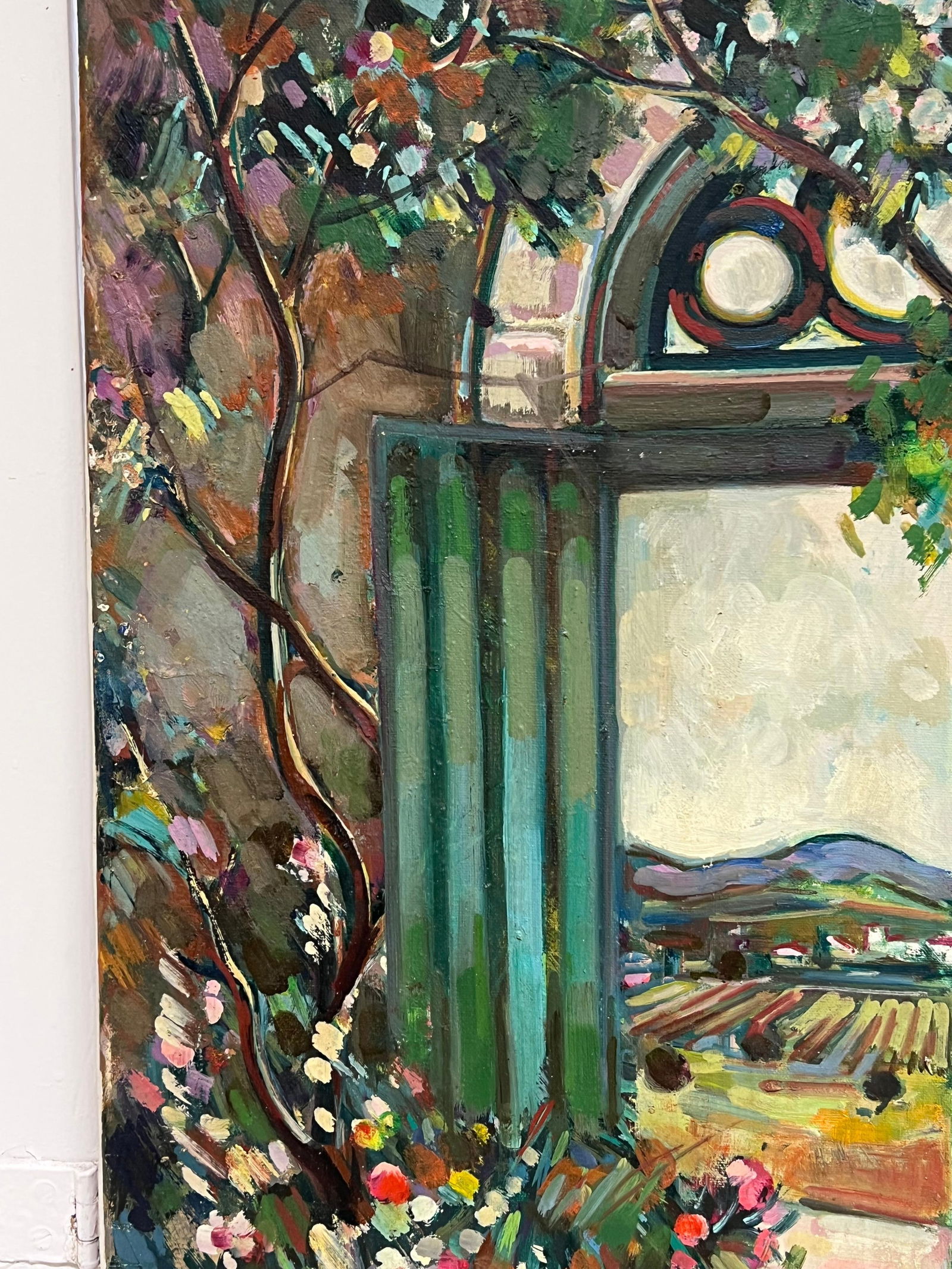 Max Toutain; Green Garden Gate Leading to The Valley French Post Impressionist Painting - 2