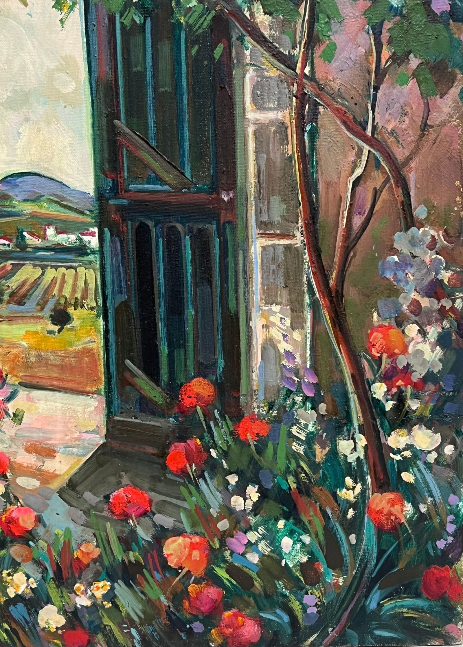 Max Toutain; Green Garden Gate Leading to The Valley French Post Impressionist Painting - 6
