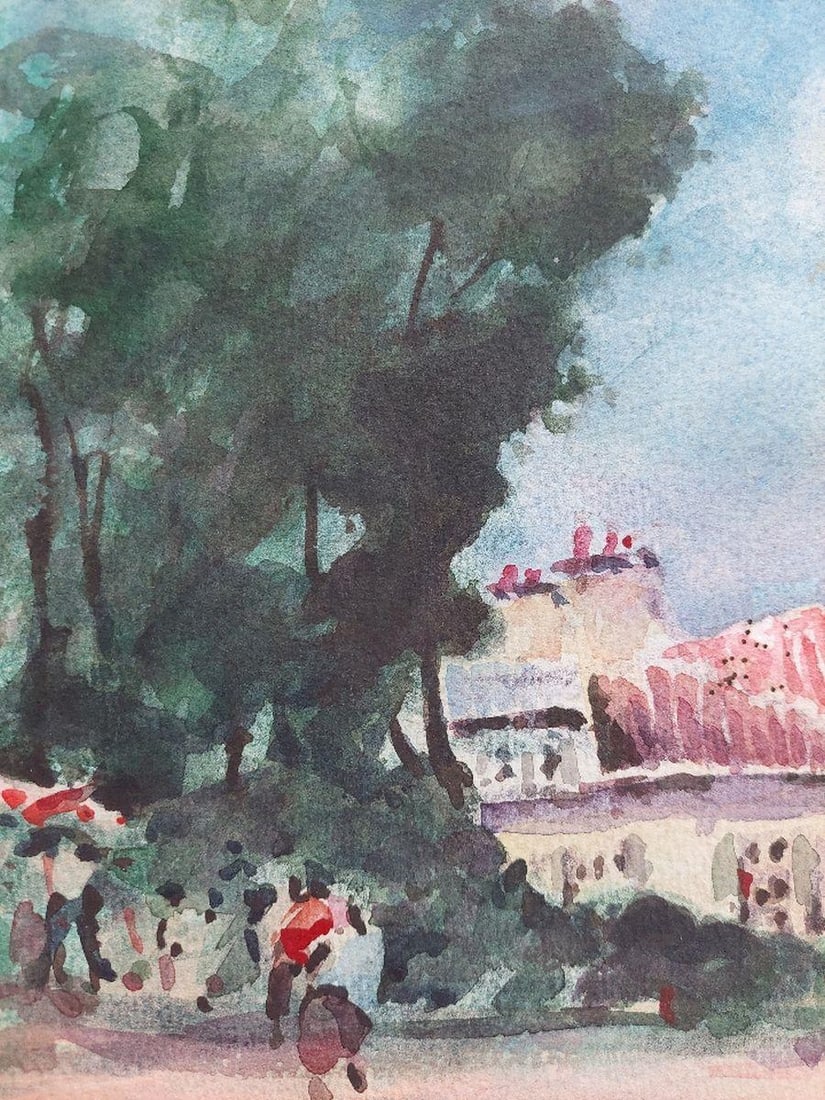 French Modernist Cubist Painting Vibrant Street Scene, 20th Century - 7