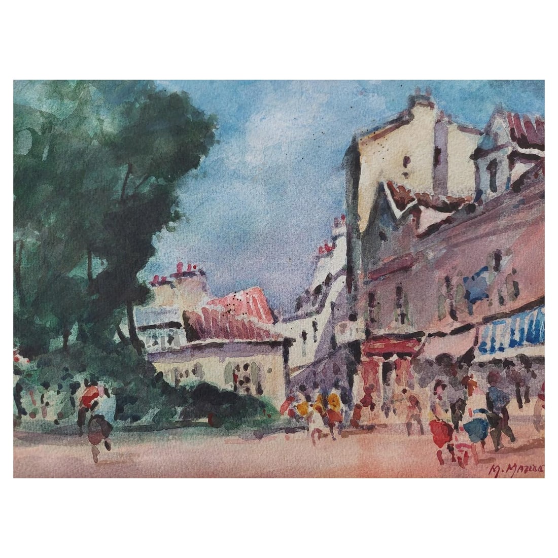 French Modernist Cubist Painting Vibrant Street Scene, 20th Century - 14