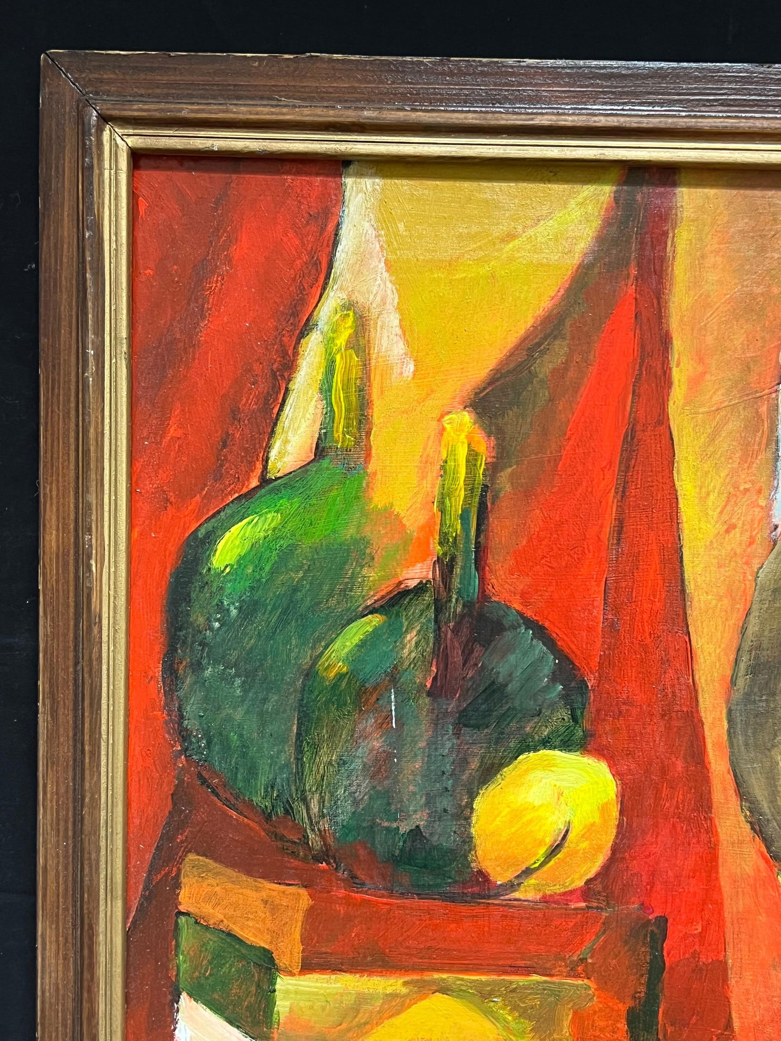 Guy Nicod; Vibrant Orange Still Life of Autumnal Table Display Large French Modernist Oil, 1952 - 9