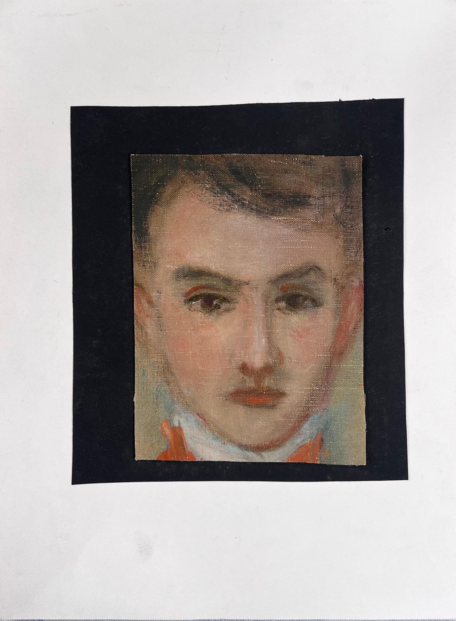 Robert Ladou; Portrait of a Young Man Original French Artwork Acrylic Painting, 20th Century - 3