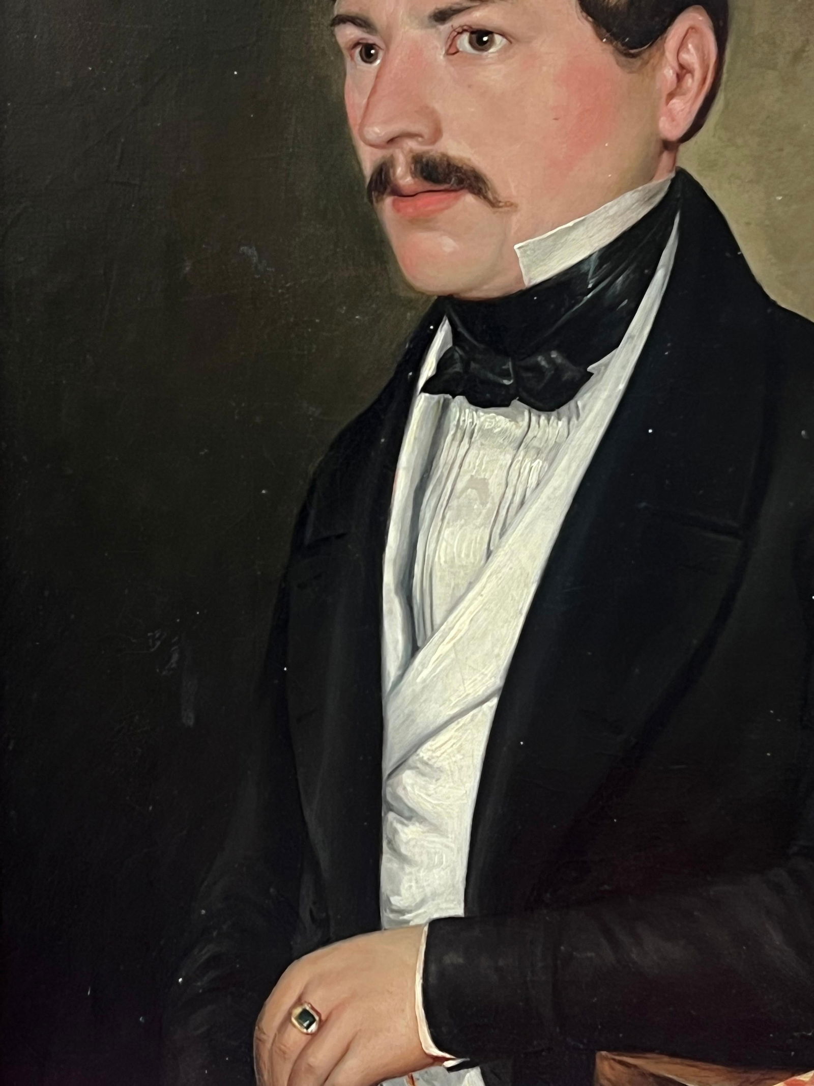 French School; 19th-Century French Oil Portrait of Smart Gentleman in Formal Attire - 8