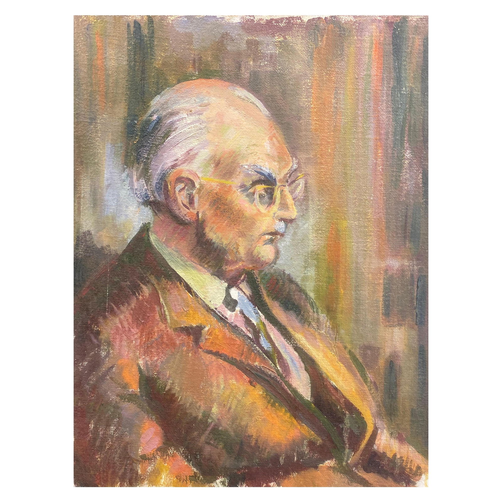 1960's British Original Oil Painting, Wise Man Portrait, circa 1960s (1 of 14)